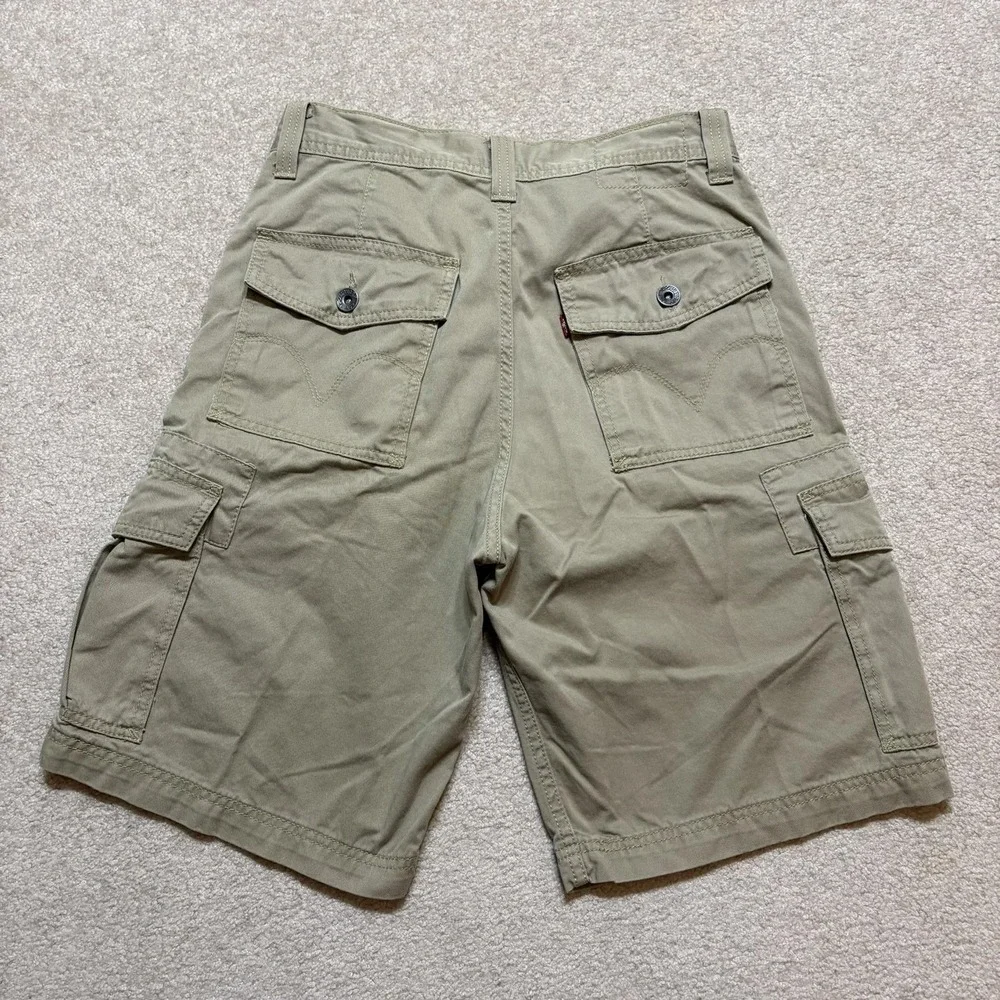 Levis Cargo Shorts Mens 30‎ Green Cotton Utility Pockets Casual Baggy Y2K Skater